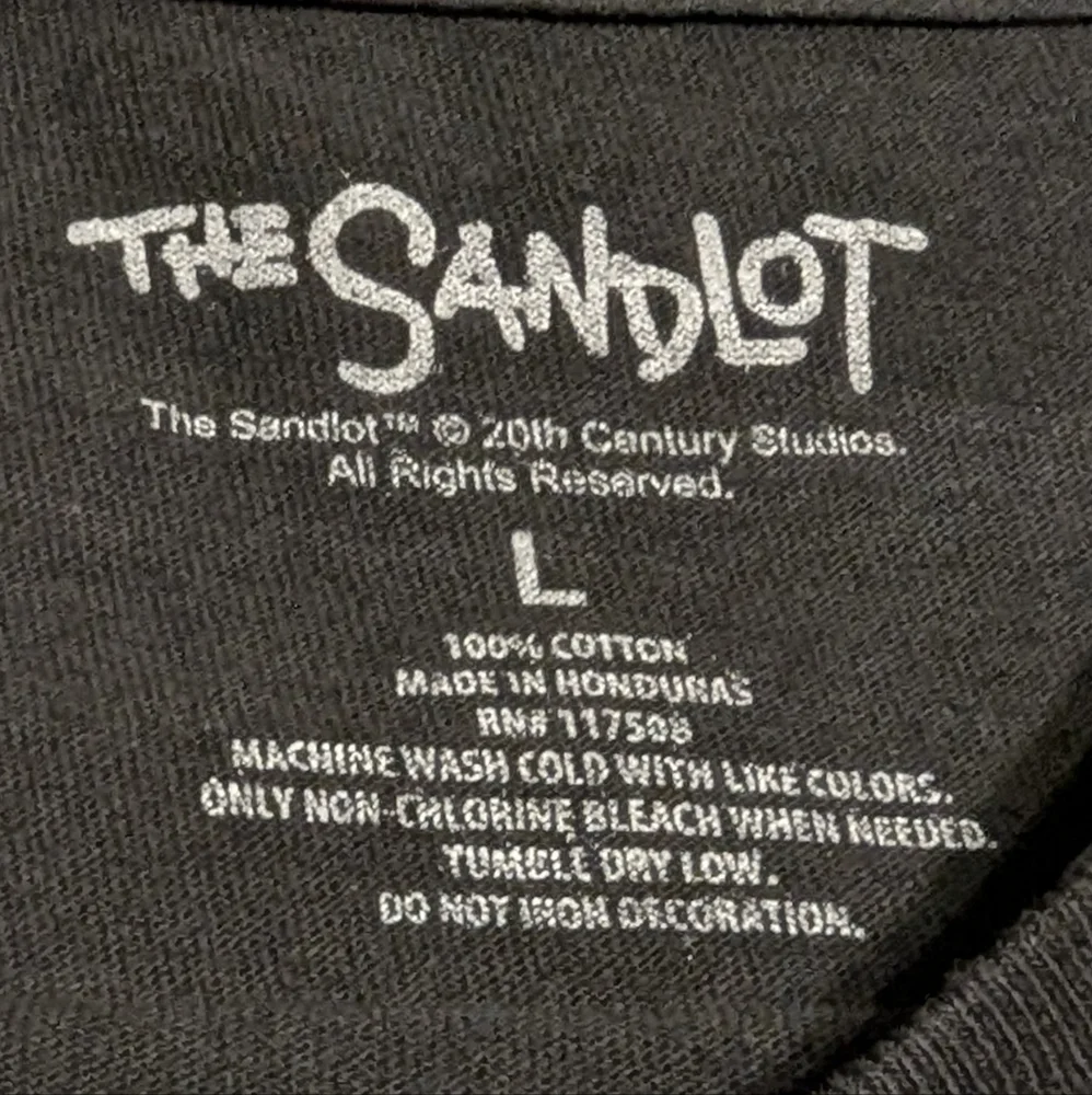 The Sandlot Movie T-shirt Black Unisex Size Large Retro 90s